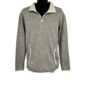 Charles River Apparel Women Fleece Pullover Medium Oatmeal Heather 1/4 Zip New
